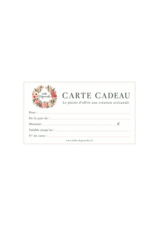 Carte Cadeau Mlle Dégourdie