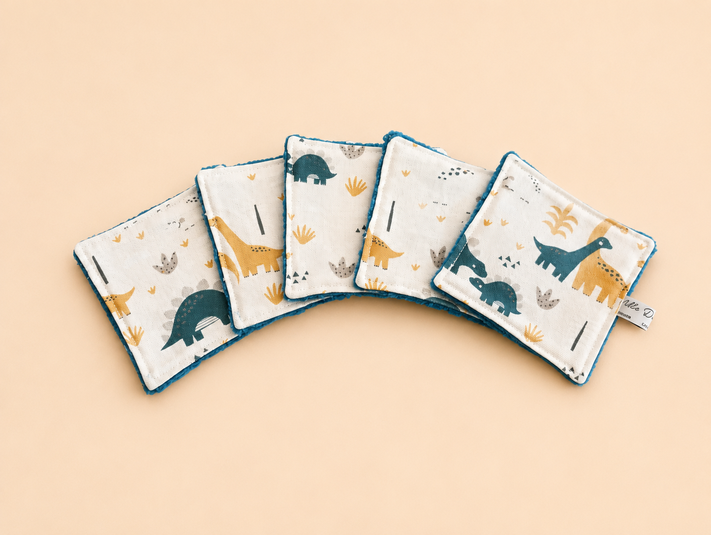 Lot de 5 lingettes dinosaures